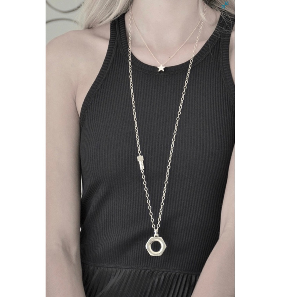 Liza Schwartz Nut and Bolt Necklace